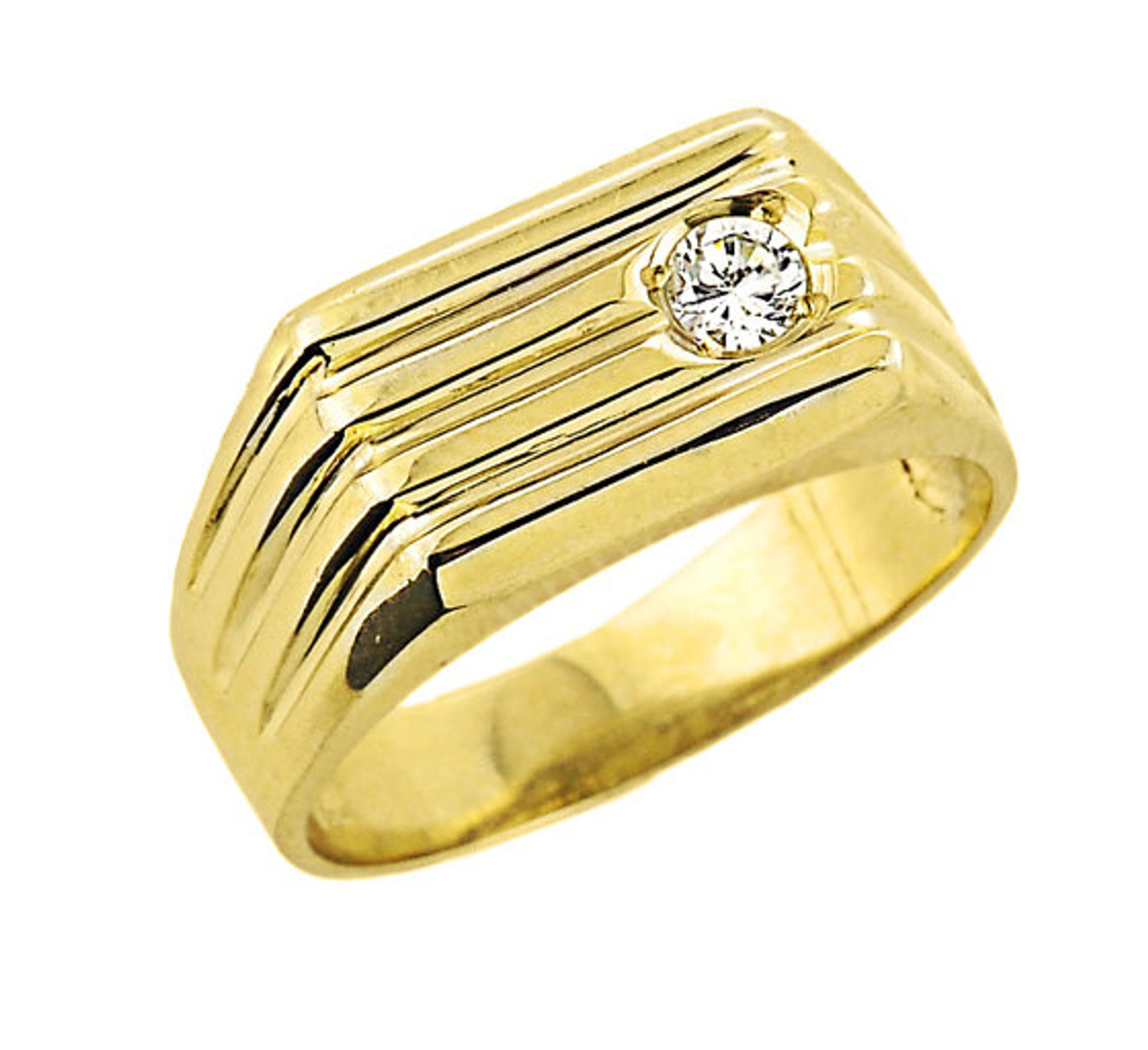 Designer Men's Diamond Open Nugget Pinky Ring in Solid Gold | Takar Jewelry